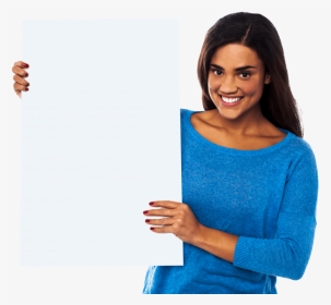 Free Png Girl Holding Banner Png Images Transparent - Girl Holding Png, Png Download, Transparent PNG