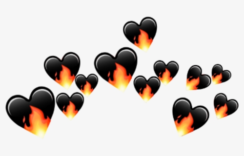#heartcrown #fire #lit #bad #black #emoji #cute #freetoedit - Illustration, HD Png Download, Transparent PNG