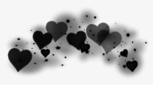 #black #heart #hearts #crown #crowns #aesthetic #aesthetics - Transparent Black Heart Aesthetic, HD Png Download, Transparent PNG