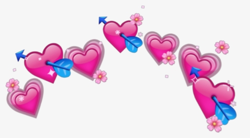 ##heart #crown #cute #pink #emoji - Heart Emoji Crown Transparent, HD Png Download, Transparent PNG