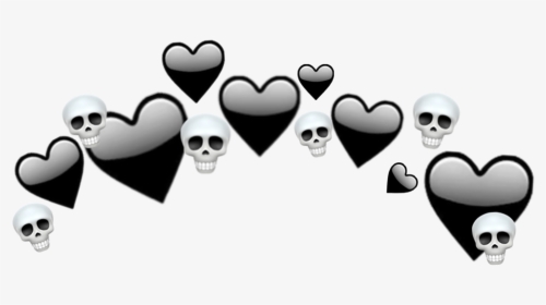 #heartjoon #black #heartcrown #heart #crown #skull - Heart, HD Png Download, Transparent PNG
