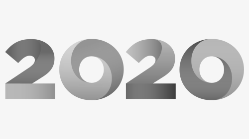 Happy New Year 2020 Grey Numbers - 2020 Images Png, Transparent Png, Transparent PNG