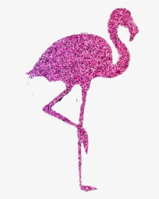 #flamingo#glitter #pink&black #pink #black - Flamingo De Gliter Em Png, Transparent Png, Transparent PNG