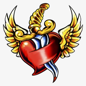 Wing Heart Clipart Clip Art Royalty Free Dagger Heart - Heart With Wings Transparent, HD Png Download, Transparent PNG