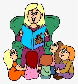 Teacher Reading To Students - Story Telling Clipart, HD Png Download, Transparent PNG