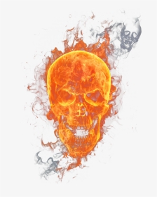 Skull Fire Png - Burning Fire Skull Png, Transparent Png, Transparent PNG