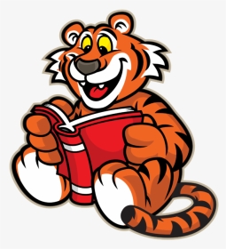 Tiger Reading A Book Clipart Free Library Free Tiger - Tiger Reading A Book, HD Png Download, Transparent PNG