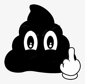 #mq #black #fuckyou #emojis #emoji - Fuck You Emoji Black, HD Png Download, Transparent PNG