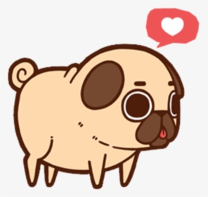 Pug Kawaii Dog Cute Aesthetic Chibi Love Heart Freetoed - Edgar And Maya Fan Art, HD Png Download, Transparent PNG