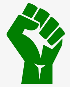 Fist Clipart Green - Raised Fist Green, HD Png Download, Transparent PNG