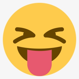 Transparent Angry Face Emoji Png - Squinting Face With Tongue Twitter, Png Download, Transparent PNG