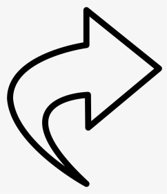 Transparent White Curved Arrow Png - White Curved Arrow Png, Png Download, Transparent PNG