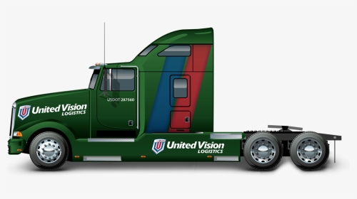 Uvl Truck Mock-up Lateral View Green - Trailer Truck, HD Png Download, Transparent PNG
