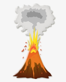 Volcano Erupting Clip Art, HD Png Download, Transparent PNG