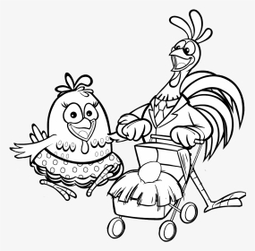 cabeça de galinha com personagem de desenho animado de gravata borboleta  isolada 18732200 PNG