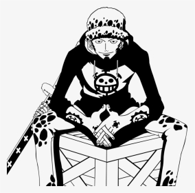 Vector Law One Piece By Varhmiel-d6f331r - One Piece Law Black And White, HD Png Download, Transparent PNG