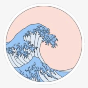 Transparent Blue Wave Clip Art - Vsco Stickers Ocean, HD Png Download, Transparent PNG