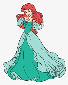 Dress Ariel Disney Junior Latam - Princess Ariel Green Dress, HD Png ...