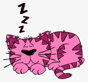 Transparent Purple Cat Clipart - Animals Sleeping Clip Art, HD Png Download, Transparent PNG