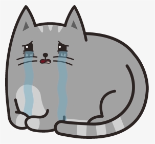 Crying Cat Gif Cartoon, HD Png Download, Transparent PNG