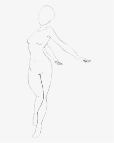 Drawing Mannequin Full Body - Female F2u Poses, HD Png Download, Transparent PNG