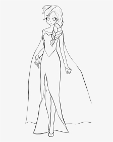 28 Collection Of Elsa Full Body Drawing - Drawing Full Body Female, HD Png Download, Transparent PNG
