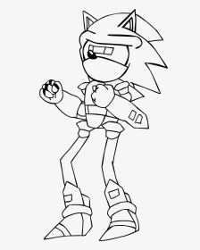 Mecha Sonic - Cartoon, HD Png Download, Transparent PNG