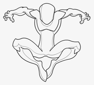 17 Images Of Anime Superhero Template - Drawing Spiderman Poses, HD Png Download, Transparent PNG