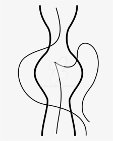 Abstract Woman Body Line Drawing - Abstract Drawing Woman Body, HD Png Download, Transparent PNG