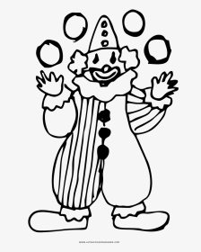 Palhaço Coloring Page - Cartoon, HD Png Download, Transparent PNG