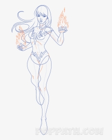 Collection Of Free Superhero Drawing Female Download - Figure Drawing, HD Png Download, Transparent PNG