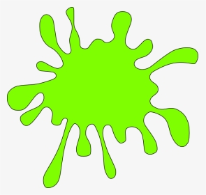 Lime Green Ink Spot Clip Art At Clker - Green Paint Splatter Clipart, HD Png Download, Transparent PNG