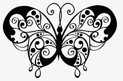 Mandala Butterfly Silhouette, HD Png Download, Transparent PNG