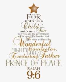Merry Christmas Isaiah 9 6, HD Png Download, Transparent PNG