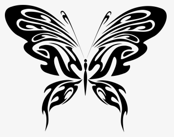 Black And White Abstract Butterfly, HD Png Download, Transparent PNG