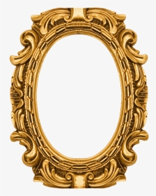 Round Ornate Gold Frame - Gold Round Design Png, Transparent Png, Transparent PNG
