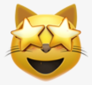 #emoji #cat #stareyes #catemoji #happy #freetoedit - Cat, HD Png Download, Transparent PNG