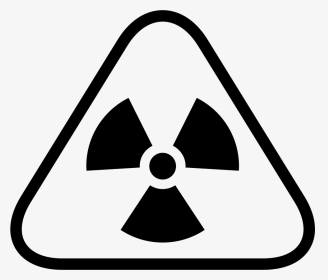 Radiation Warning Triangular Sign - Black And White Radiation Sign, HD Png Download, Transparent PNG