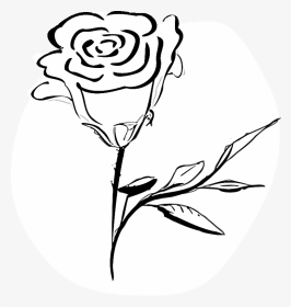 Rose Coloring Pages - Cartoon Rose Flower Transparent Background, HD Png Download, Transparent PNG