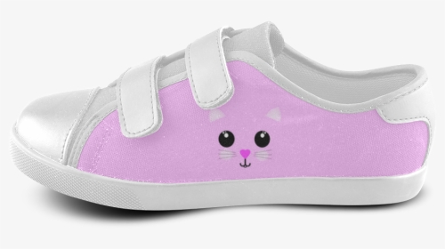 Kawaii Kitty Velcro Canvas Kid S Shoes - Skate Shoe, HD Png Download, Transparent PNG