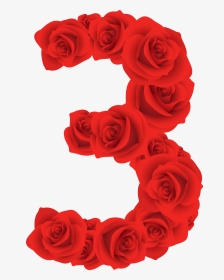 Number 3 In Roses, HD Png Download, Transparent PNG