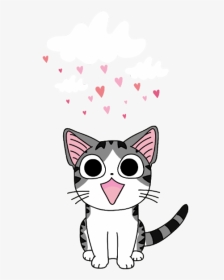 #chisweetnewhome #kawaii #cute #cat #gato #anime - Cartoon, HD Png Download, Transparent PNG