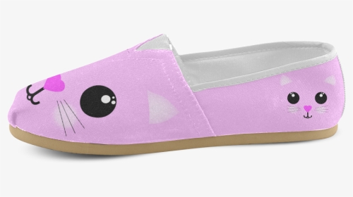 Kawaii Kitty Unisex Casual Shoes - Slip-on Shoe, HD Png Download, Transparent PNG