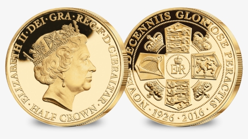Her Majesty S 90th Birthday Portrait Gold Layered Half - Queens 90th Birthday Coin, HD Png Download, Transparent PNG