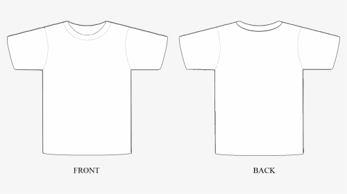 Download Plain White T Shirt Front And Back - T Shirt Template For Adobe Photoshop, HD Png Download ...