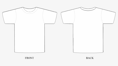 Plain white t shirt front and back clearance png