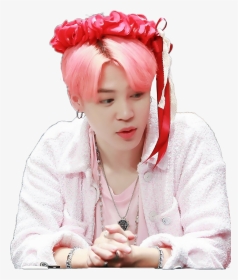 #jimin #parkjimin #bts #army #kpop #jin #rm #suga #jhope - Jimin Pink Hair Boy With Luv, HD Png Download, Transparent PNG