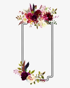 Fashion Flower Border Decoration Vector - Burgundy Flower Vector Png, Transparent Png, Transparent PNG