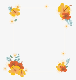 Frame Border Flowers Tropical Ftestickers - Portable Network Graphics, HD Png Download, Transparent PNG