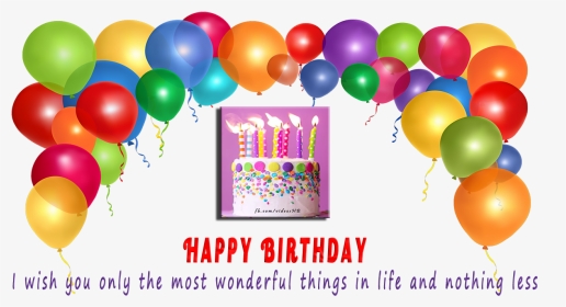 Happy Birthday Wishes Image - Transparent Background Birthday Balloons Png, Png Download, Transparent PNG